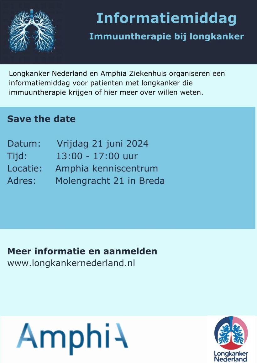 Save the date Immuuntherapie Amphia